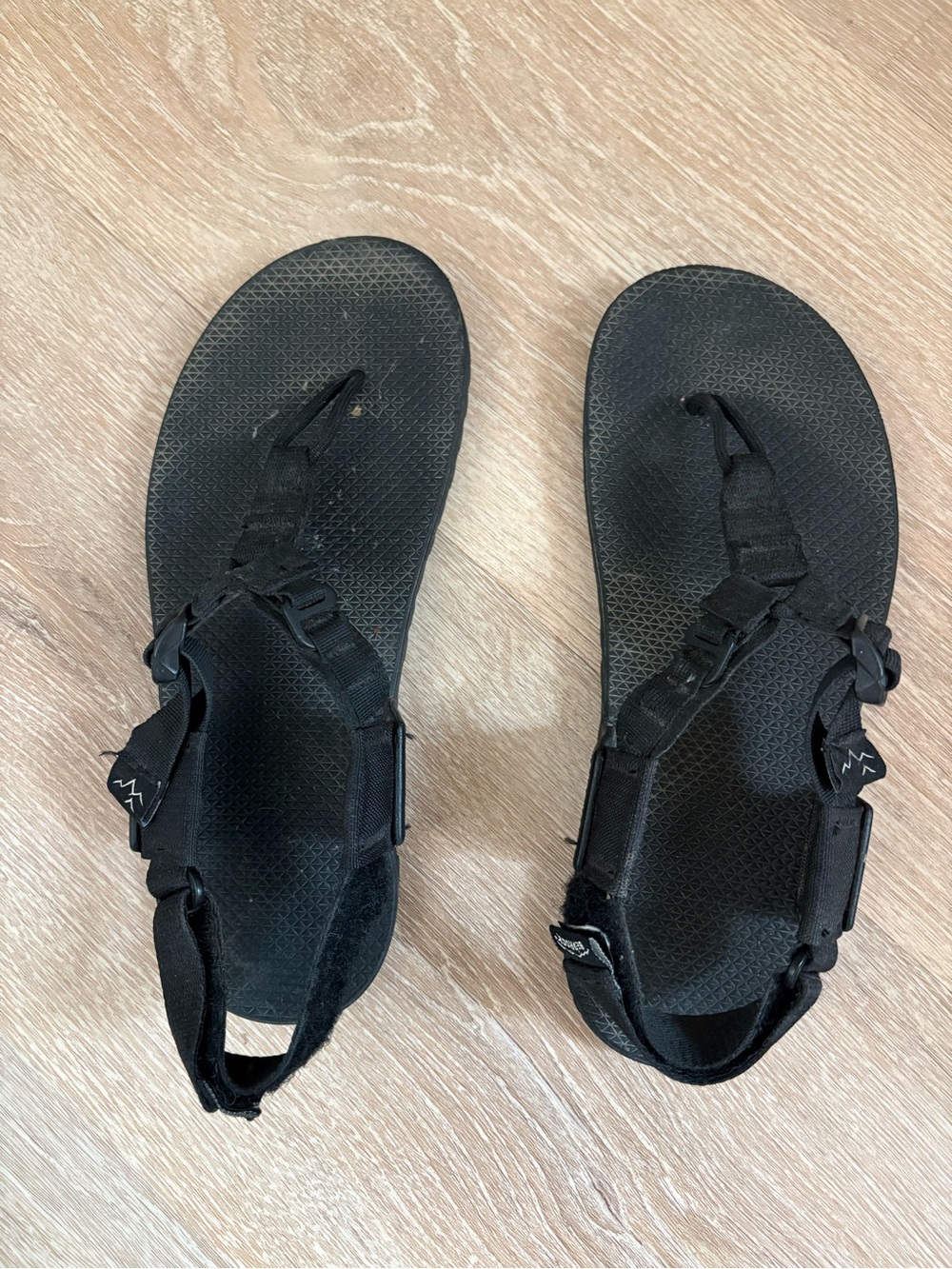 Vibrant Black Adjustable Strap Sandals size 7.5